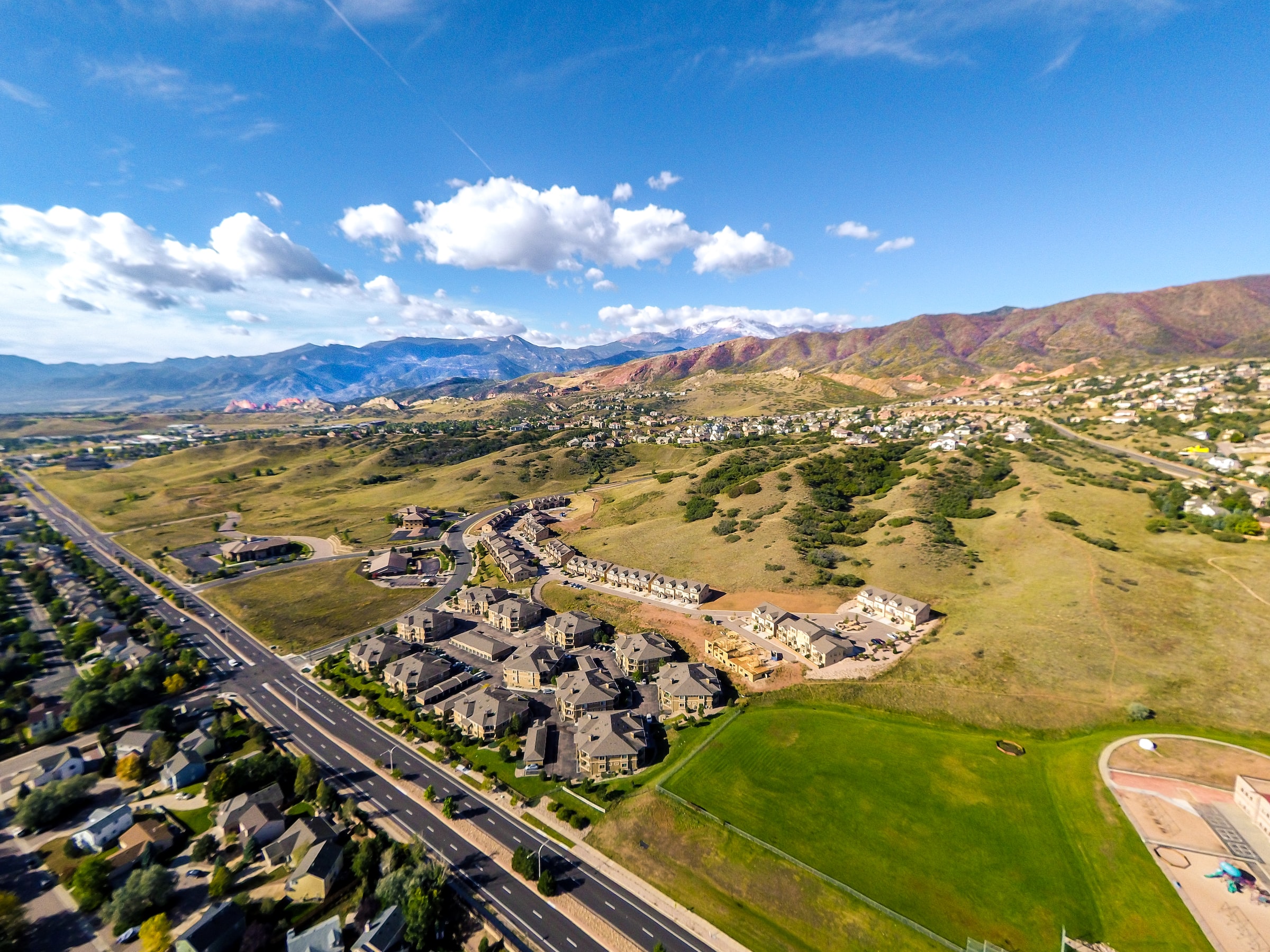 Aerial view of Colorado Springs, Colorado